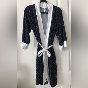 Flora Nikrooz Polka Dot Tie-Belt Lounge Robe